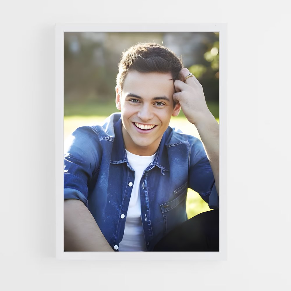 Poster Sourire de Tom – affiche Plongeon depuis une plateforme (vue 3)